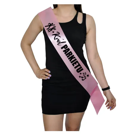 Szarfa RÓŻOWA Ślub Król Parkietu